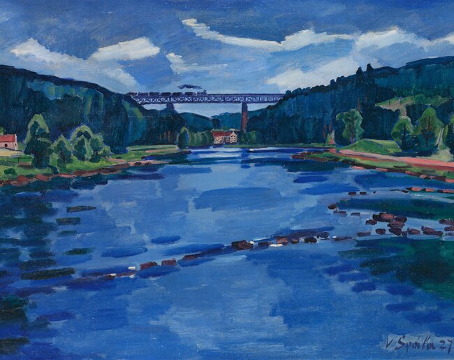 Václav Špála: Krajina u Červené nad Vltavou | © Muzeum umění v Olomouci Václav Špála: Krajina u Červené nad Vltavou | © Muzeum umění v Olomouci