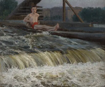 Miloš Jiránek - Jez u Palackého mostu II., 1905