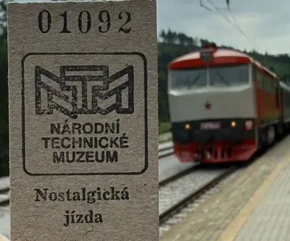 Historická souprava Národního technického muzea s lokomotivou Bardotka T 478.1010